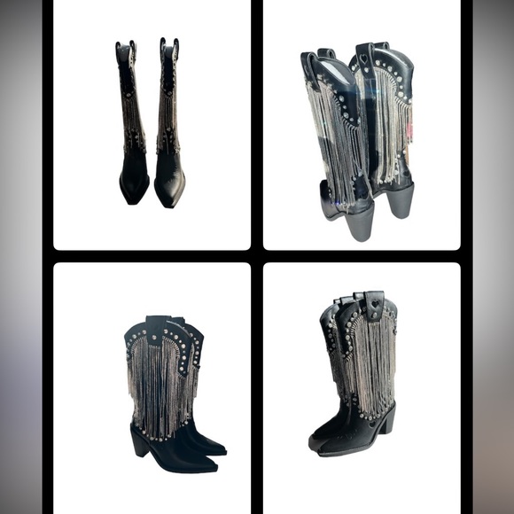 Cowboy boots with rhinestones- Present perfect cowboy boots -Sugar Thrills w/box